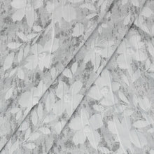 Load image into Gallery viewer, Dainty Home Laureen Floral Jacquard Soft Polyester Shower Curtain with Textured Puffs, 72" x 72"
