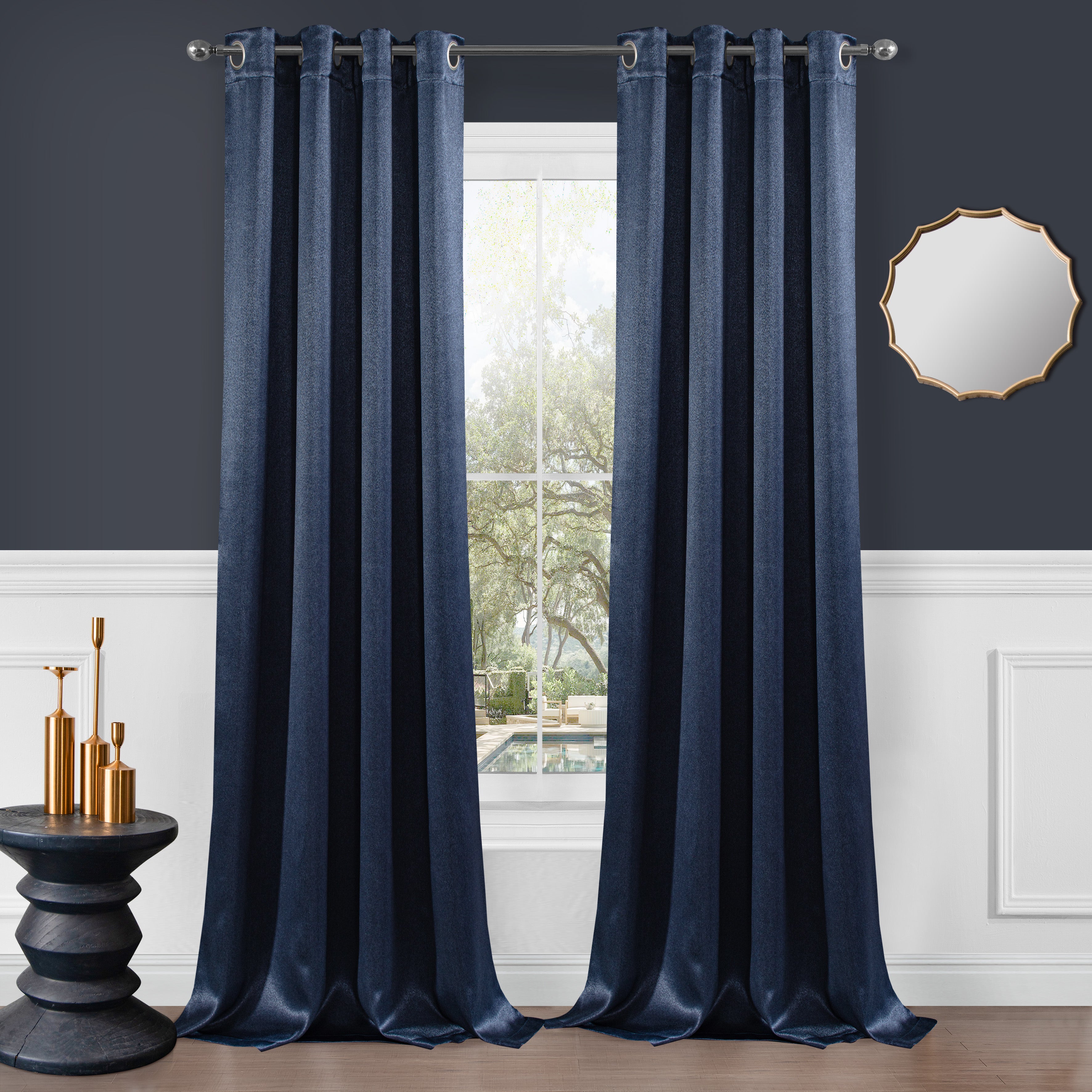 Dainty Home Brookville Textured 100% Blackout Luxurious Metallic Sheen Thermal Insulated Grommet Single Panel