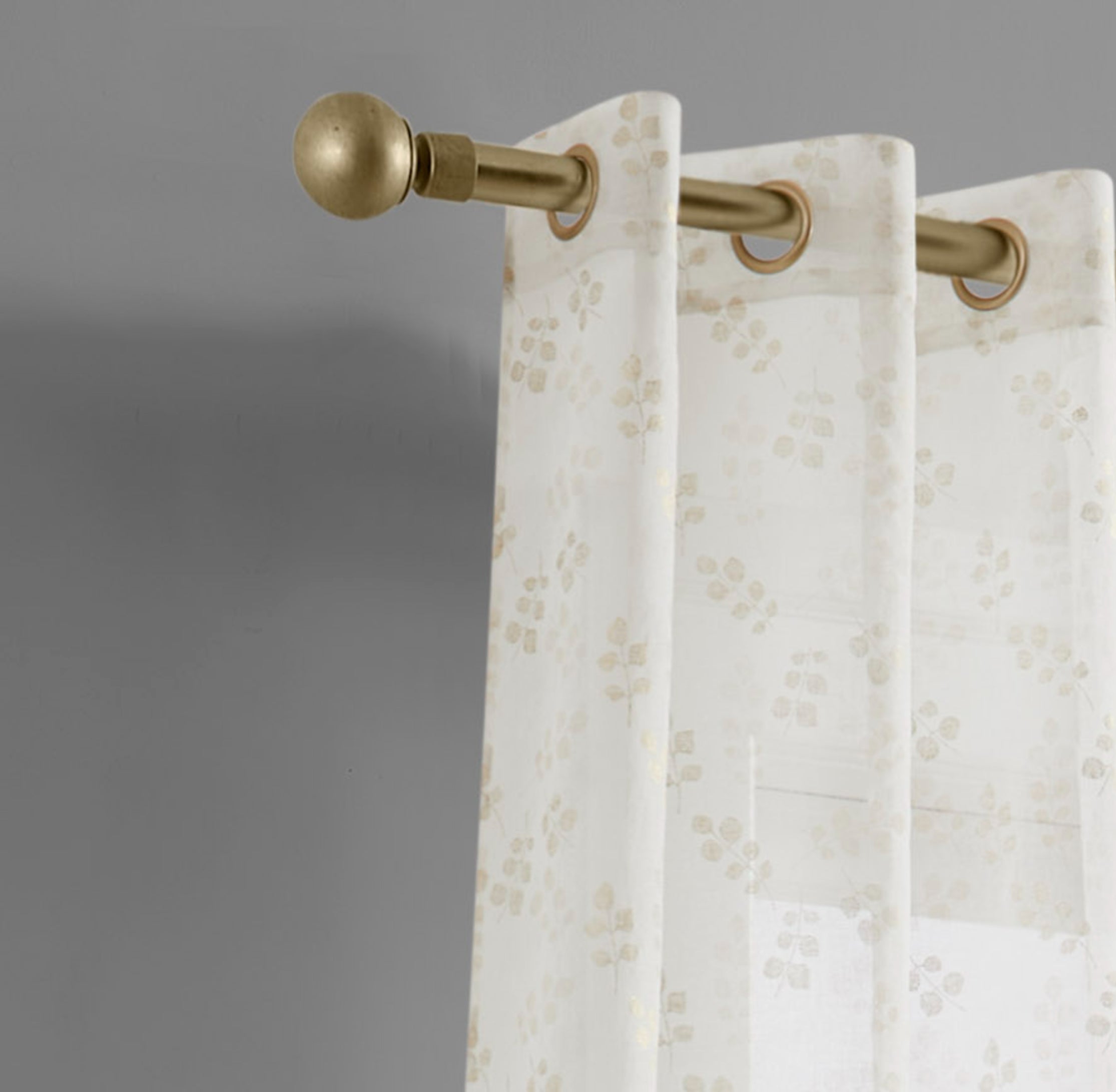 Dainty Home Clarissa Linen Textured Metallic Light Filtering Grommet Curtain Panel Pair