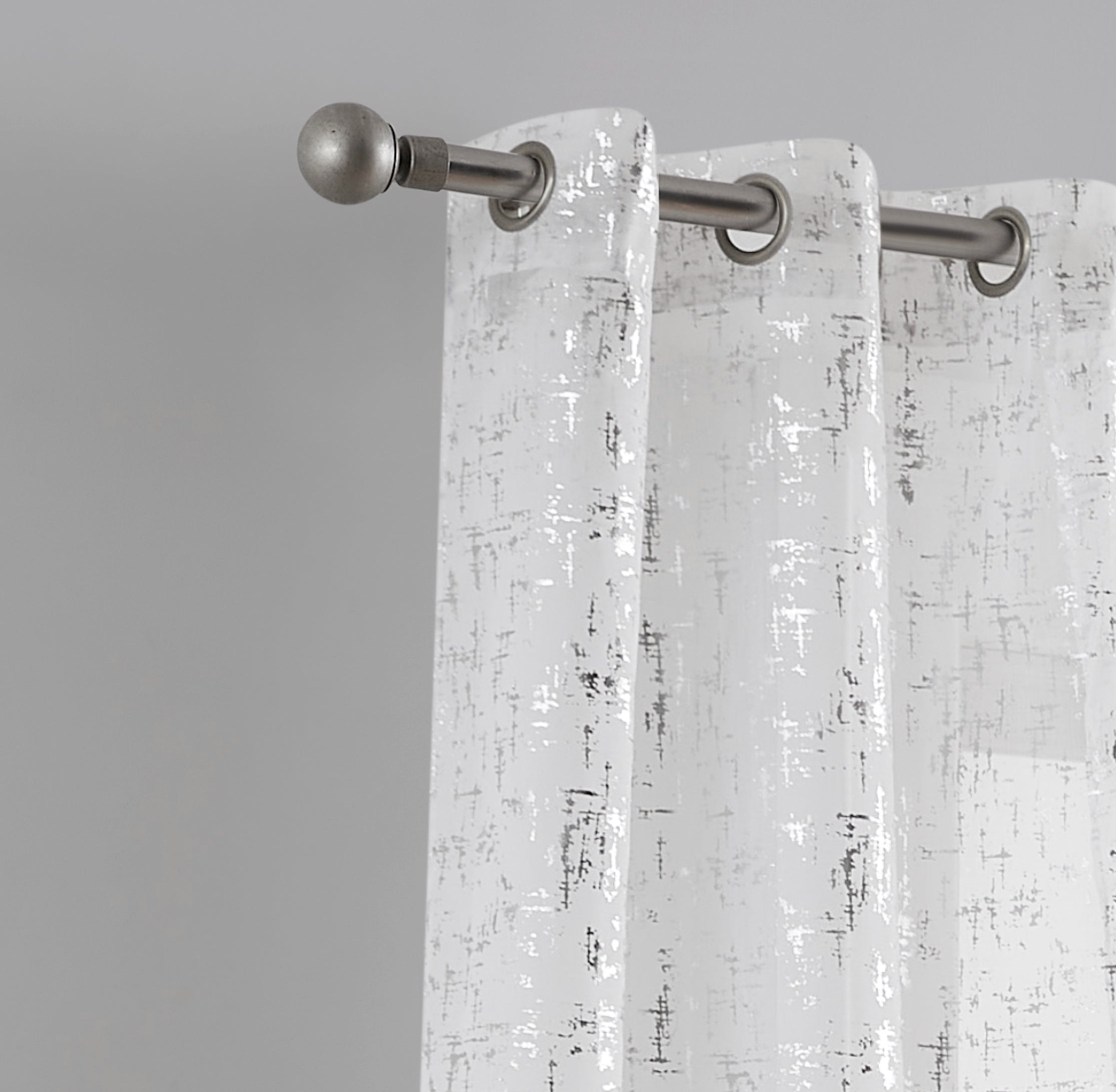 Dainty Home Lindsey Linen Textured Metallic Light Filtering Grommet Curtain Panel Pair