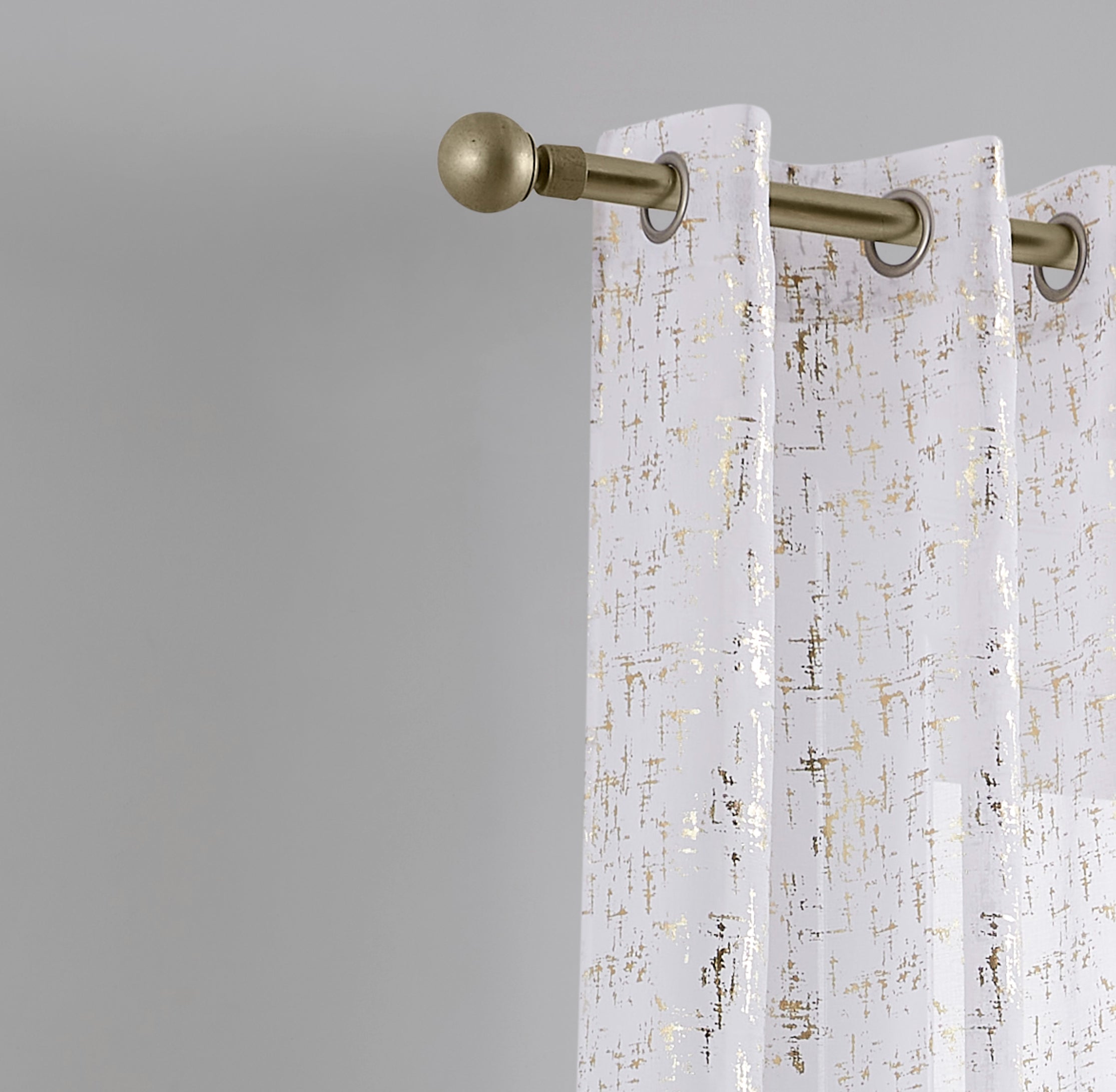 Dainty Home Lindsey Linen Textured Metallic Light Filtering Grommet Curtain Panel Pair
