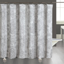 Load image into Gallery viewer, Dainty Home Shelley Heavy Jacquard Floral Textured Fabric Soft Polyester Shower Curtain, 72" x 72"
