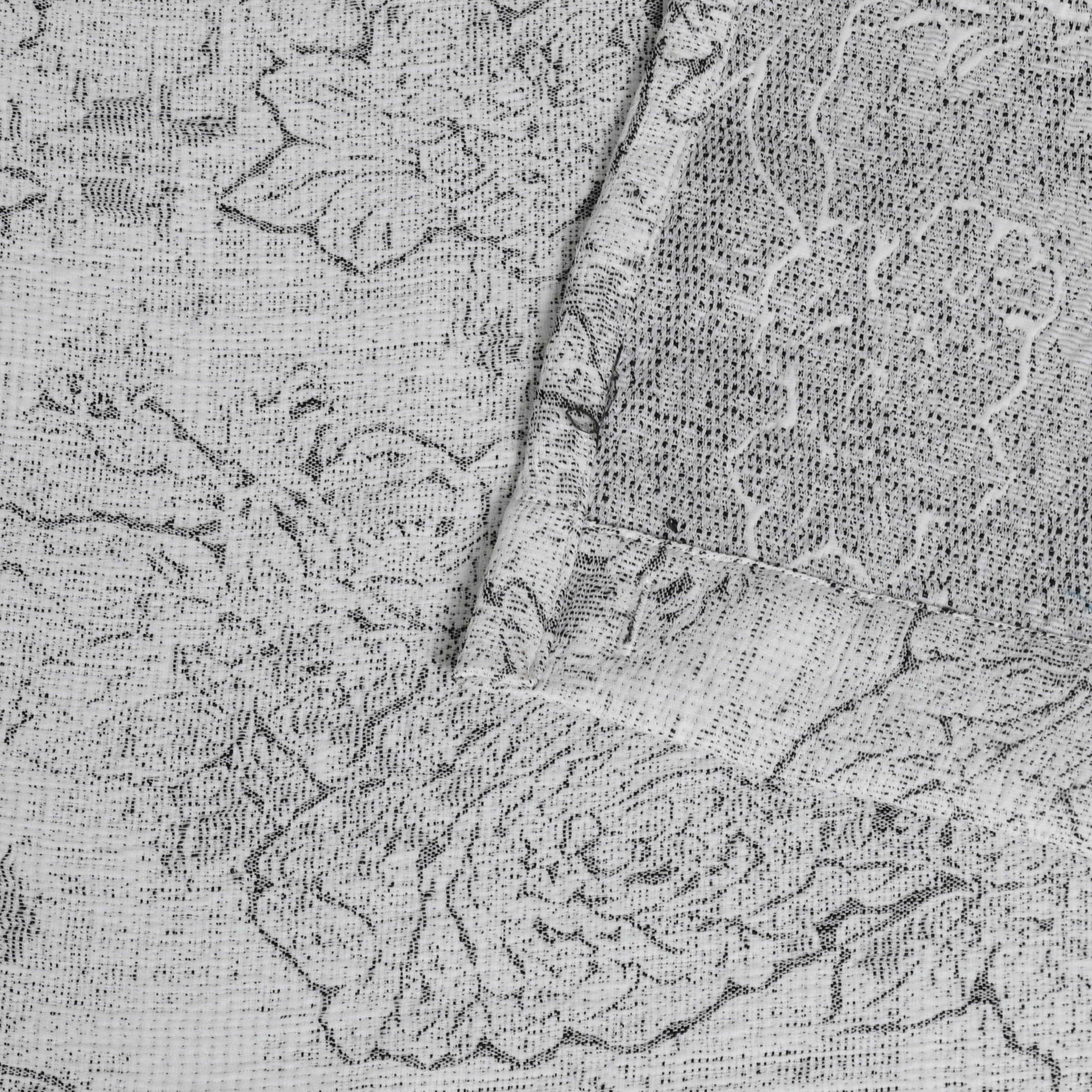 Dainty Home Shelley Heavy Jacquard Floral Textured Fabric Soft Polyester Shower Curtain, 72" x 72"