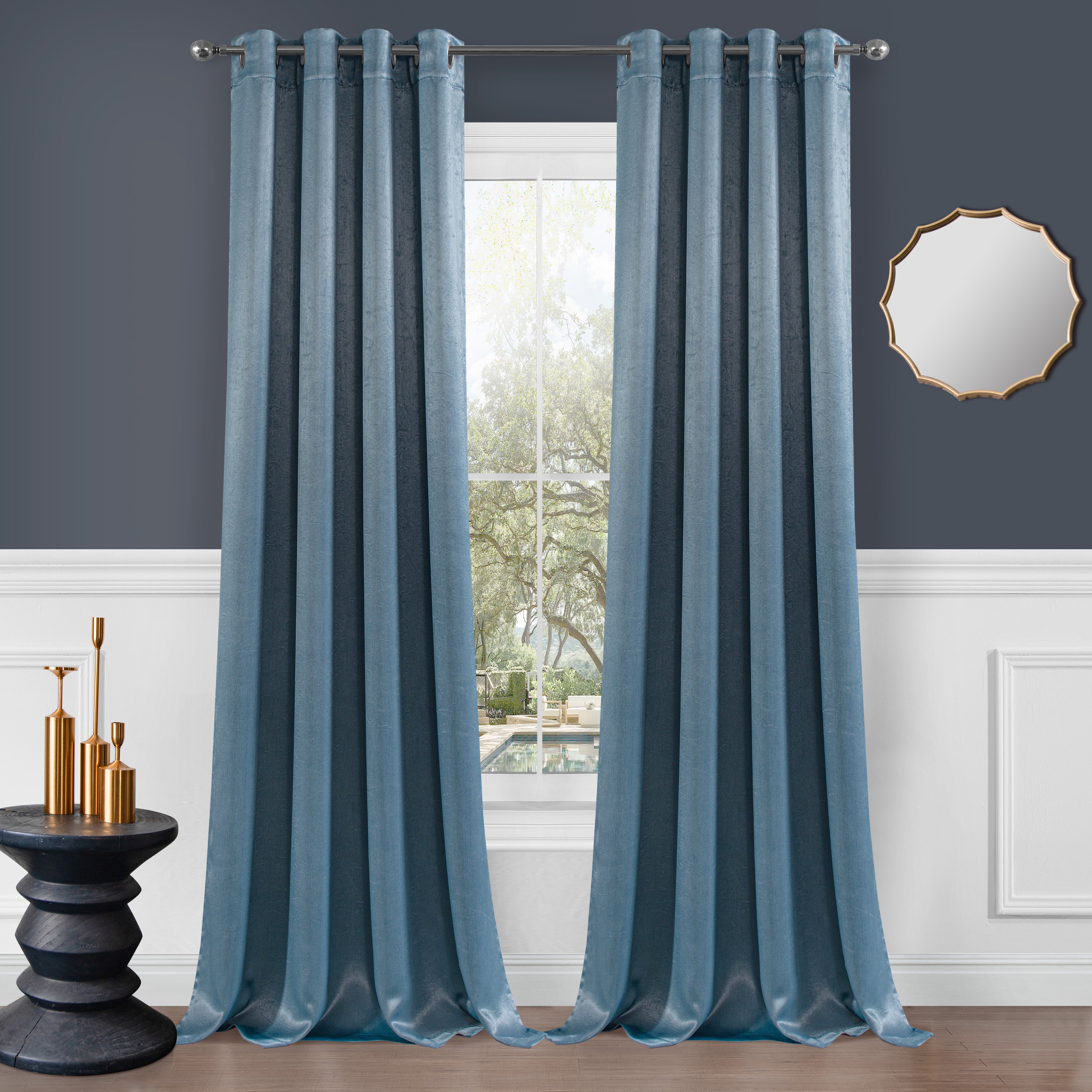 Dainty Home Brookville Textured 100% Blackout Luxurious Metallic Sheen Thermal Insulated Grommet Single Panel