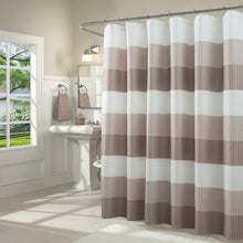 Load image into Gallery viewer, Dainty Home Ombre Waffle 3D Striped Waffle Weave Textured Ombre Stripe Designed Fabric Shower Curtain
