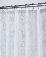 Load image into Gallery viewer, Dainty Home Rita 3D Linen Look Textured Floral 3D Chenille Designed Fabric Shower Curtain
