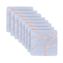 Load image into Gallery viewer, Dainty Home Marble Cork Foil Printed Marble Granite Designed Thick Cork Textured 4&quot; x 4&quot; Square Coasters
