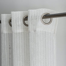 Load image into Gallery viewer, Dainty Home Krystal 3D Mesh Textured Threaded Lurex Designed Sheer Grommet Panel Pair
