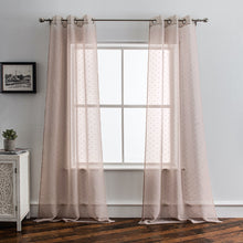 Load image into Gallery viewer, Dainty Home Ribbons Embellished Lurex Window Curtain

