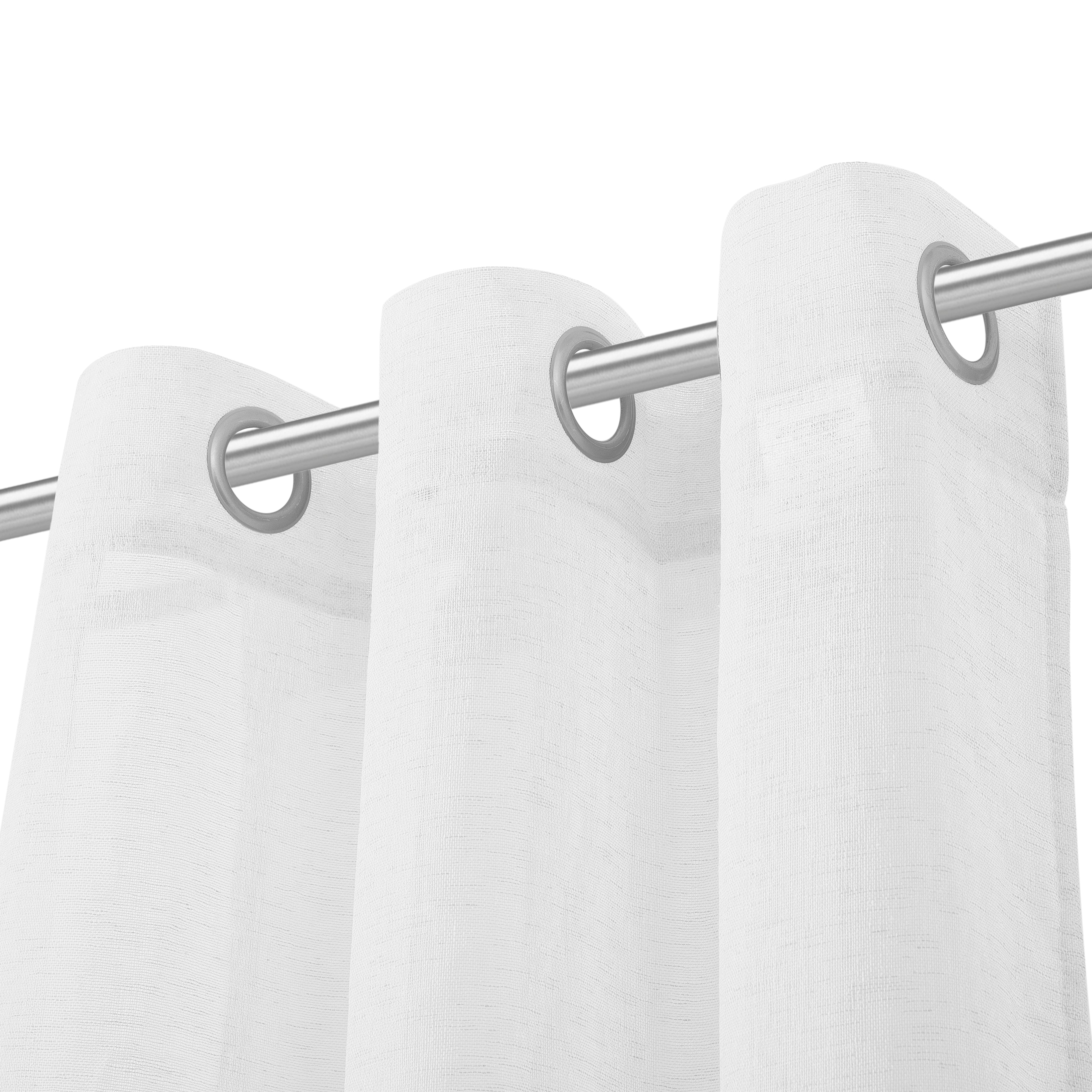 Dainty Home Au Natural Airy & Breathable Light Filtering Grommet Window Curtains Set Of 4