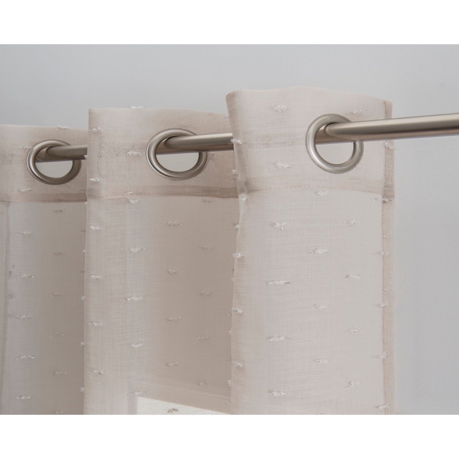 Dainty Home Ribbons Embellished Lurex Window Curtain