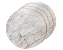 Load image into Gallery viewer, Dainty Home Marble Cork Foil Printed Marble Granite Designed Thick Cork Textured 15&quot; x 15&quot; Round Placemats
