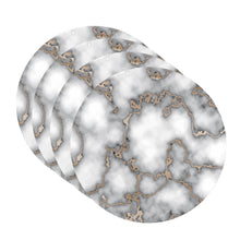 Load image into Gallery viewer, Dainty Home Marble Cork Foil Printed Marble Granite Designed Thick Cork Textured 15&quot; x 15&quot; Round Placemats
