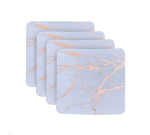 Load image into Gallery viewer, Dainty Home Marble Cork Foil Printed Marble Granite Designed Thick Cork Textured 4&quot; x 4&quot; Square Coasters
