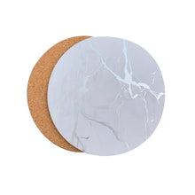Load image into Gallery viewer, Dainty Home Marble Cork Foil Printed Marble Granite Designed Thick Cork Textured 4&quot; x 4&quot; Round Coasters
