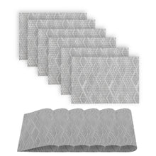 Load image into Gallery viewer, Dainty Home Diamond Woven Textilene Crossweave With Diamond Woven Design Reversible 13&quot; x 19&quot; Rectangular Placemats
