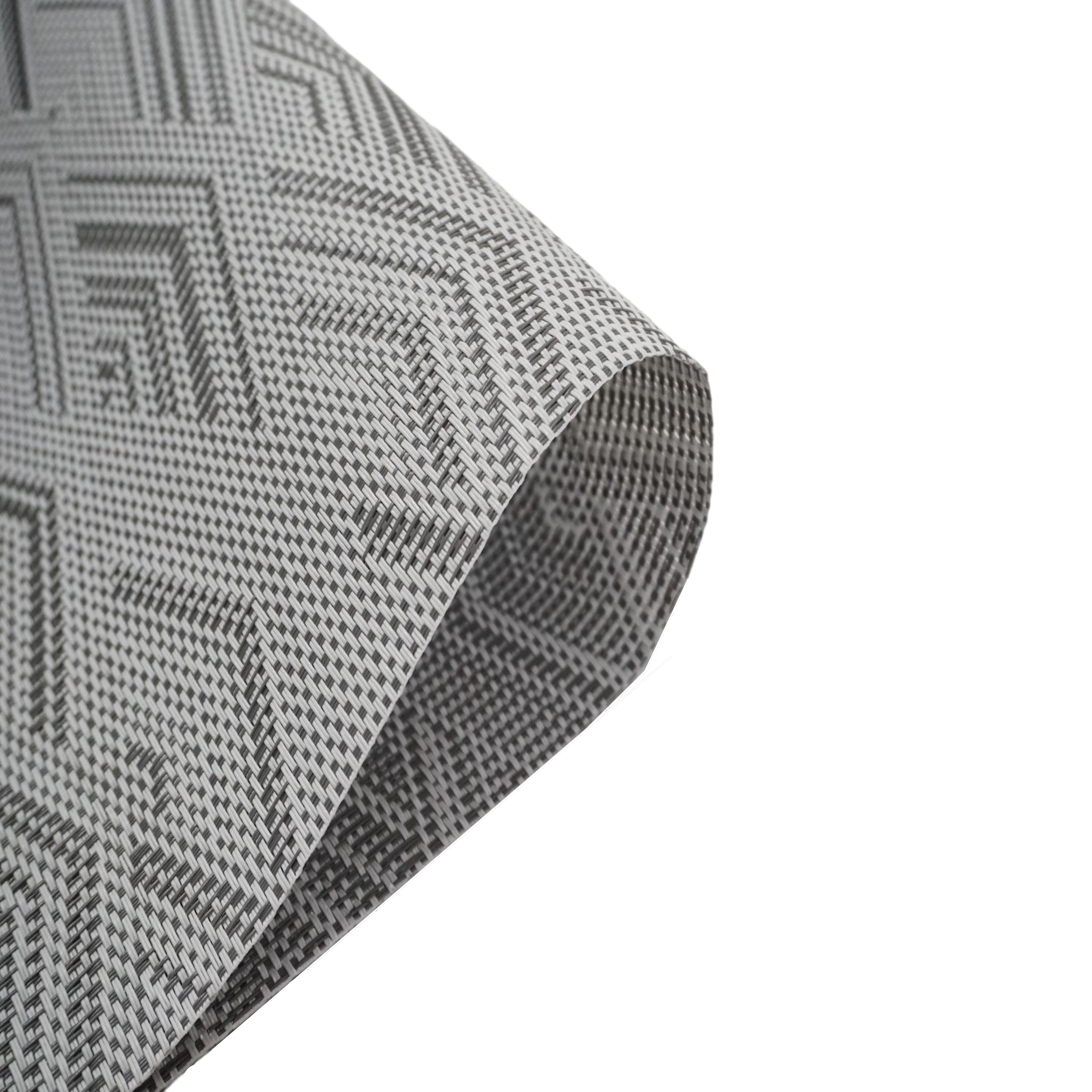 Dainty Home Diamond Woven Textilene Crossweave With Diamond Woven Design Reversible 13" x 19" Rectangular Placemats