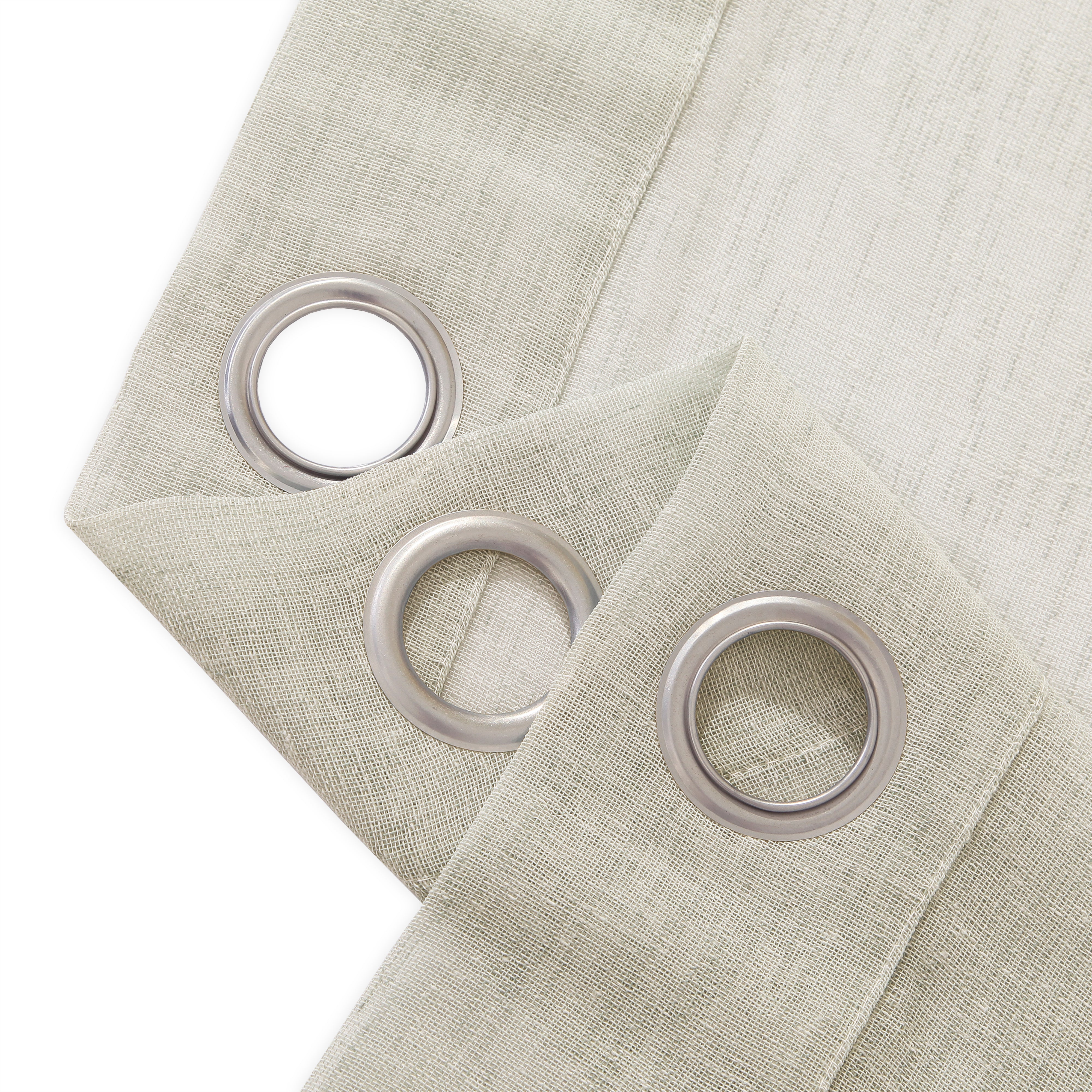 Dainty Home Au Natural Airy & Breathable Light Filtering Grommet Window Curtains Set Of 4