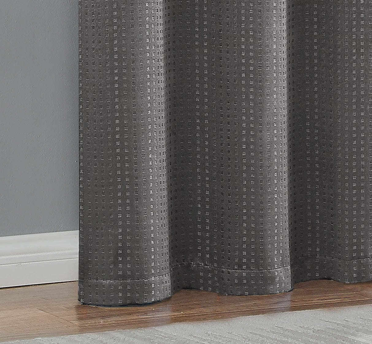 Dainty Home Times Square 3D Woven Basketweave Design Blackout Thermal Insulated Grommet Panel Pair