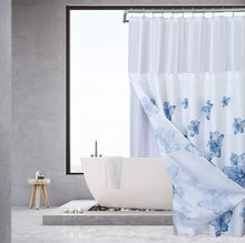Load image into Gallery viewer, Dainty Home Smart Design Complete 2 in 1 Waffle Weave Hotel Spa Style Fabric Shower Curtain Snap On/Off Waterproof Detachable Liner Set
