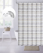 Load image into Gallery viewer, Dainty Home Printed 3D Waffle Weave Textured Aztec Designed Shower Curtain with 12 Roller Ball Hooks Included 70&quot; x 72&quot; in Multicolor
