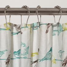Load image into Gallery viewer, Dainty Home 100% Cotton Birds Fabric Shower Curtain, 70&#39;&#39; W x 72&#39;&#39; L 
