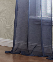 Load image into Gallery viewer, Dainty Home Shadow Ombre Linen Look Boho Gradient Linen Textured Grommet Panel Pair
