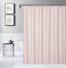 Load image into Gallery viewer, Dainty Home Topaz 3D Embossed Textured Lustrous Lurex Geometric Designed Fabric Shower Curtain
