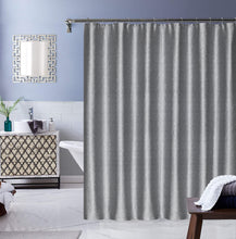 Load image into Gallery viewer, Dainty Home Little Rock 3D Floral Textured Wave Weaved Lurex Little 3D Rock Designed Fabric Shower Curtain 70&quot; x 72&quot;
