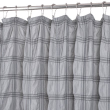Load image into Gallery viewer, Dainty Home Crinkle Plaid Textured Embossed Weaved Plaid Designed Shower Curtain
