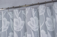 Load image into Gallery viewer, Dainty Home Lily 3D Floral Textured Weaved Lurex Floral Designed Fabric Shower Curtain
