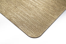 Load image into Gallery viewer, Dainty Home Metallic Galaxy Vinyl Smooth Linear Striped Textured Reversible 15&quot; x 15&quot; Square Placemats
