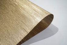 Load image into Gallery viewer, Dainty Home Metallic Galaxy Vinyl Smooth Linear Striped Textured Reversible 15&quot; x 15&quot; Square Placemats
