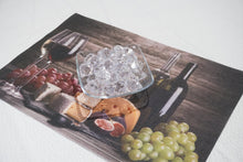 Load image into Gallery viewer, Dainty Home Grapes and Wine Woven Textilene Crossweave With a Reversible Grapes and Wine Pattern 13&quot; x 19&quot; Rectangular Placemats
