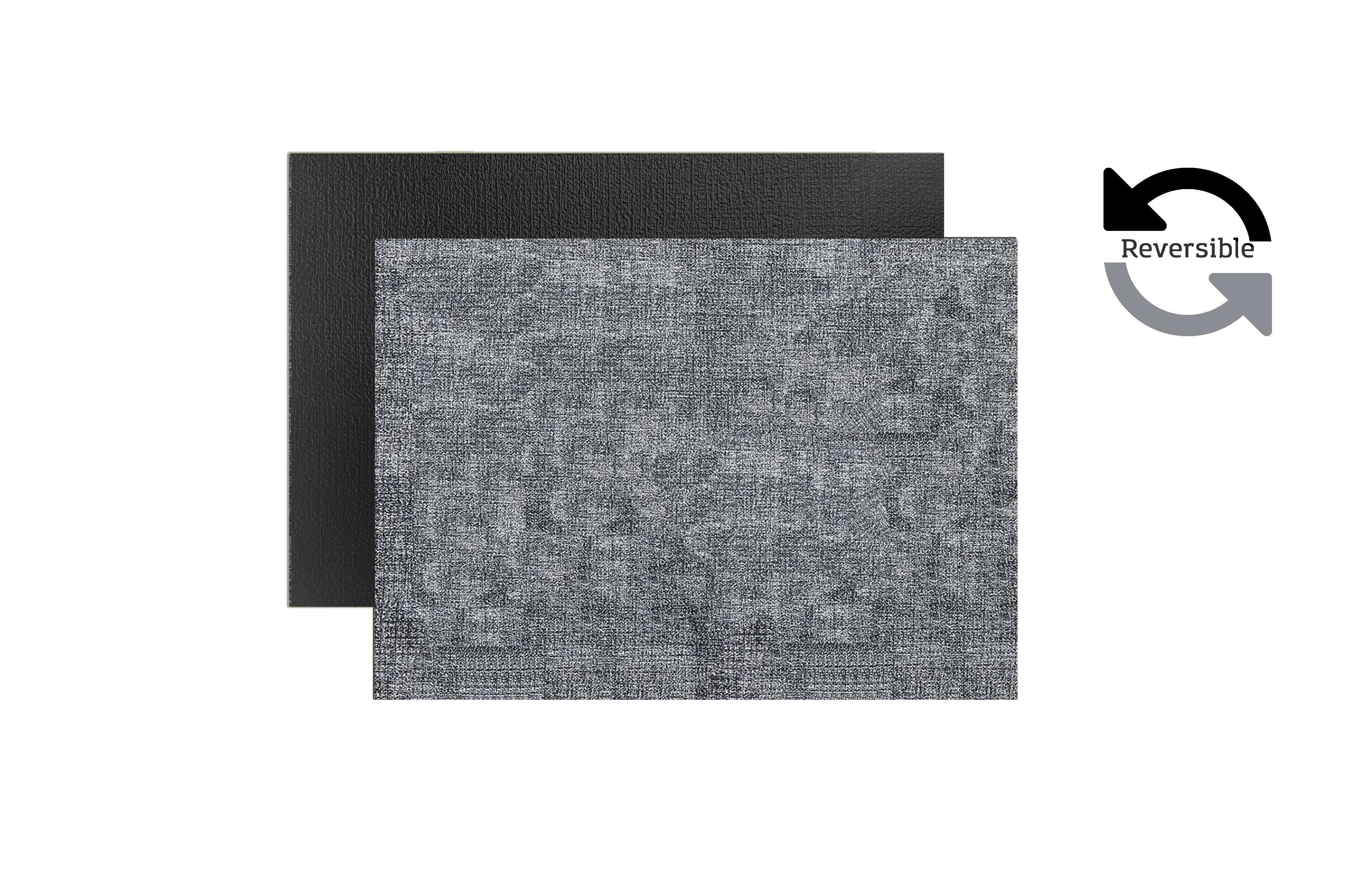 Dainty Home Amalfi Faux Leather Reversible 2 Pattern 12" x 18" Rectangular Placemat Set