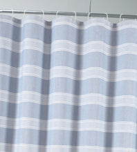 Load image into Gallery viewer, Dainty Home Madison Striped Textured Embossed Weaved Striped Cotton Feel Designed Fabric Shower Curtain
