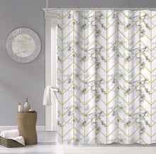 Load image into Gallery viewer, Dainty Home 100% Cotton Printed Luxe Marble Designed 70&quot; x 72&quot; Shower Curtain
