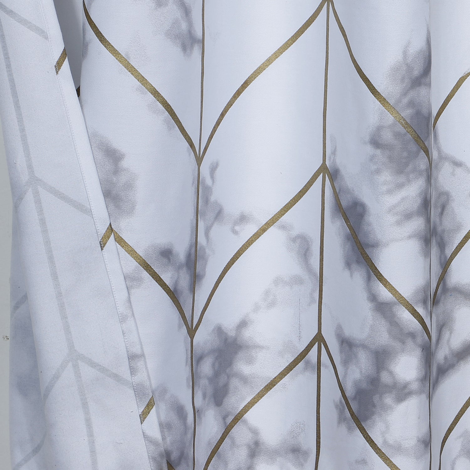 Dainty Home 100% Cotton Printed Luxe Marble Designed 70" x 72" Shower Curtain