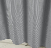 Load image into Gallery viewer, Dainty Home Latona Heavy Matelasse Fabric Shower Curtain with Cotton Feel and Chevron Pattern
