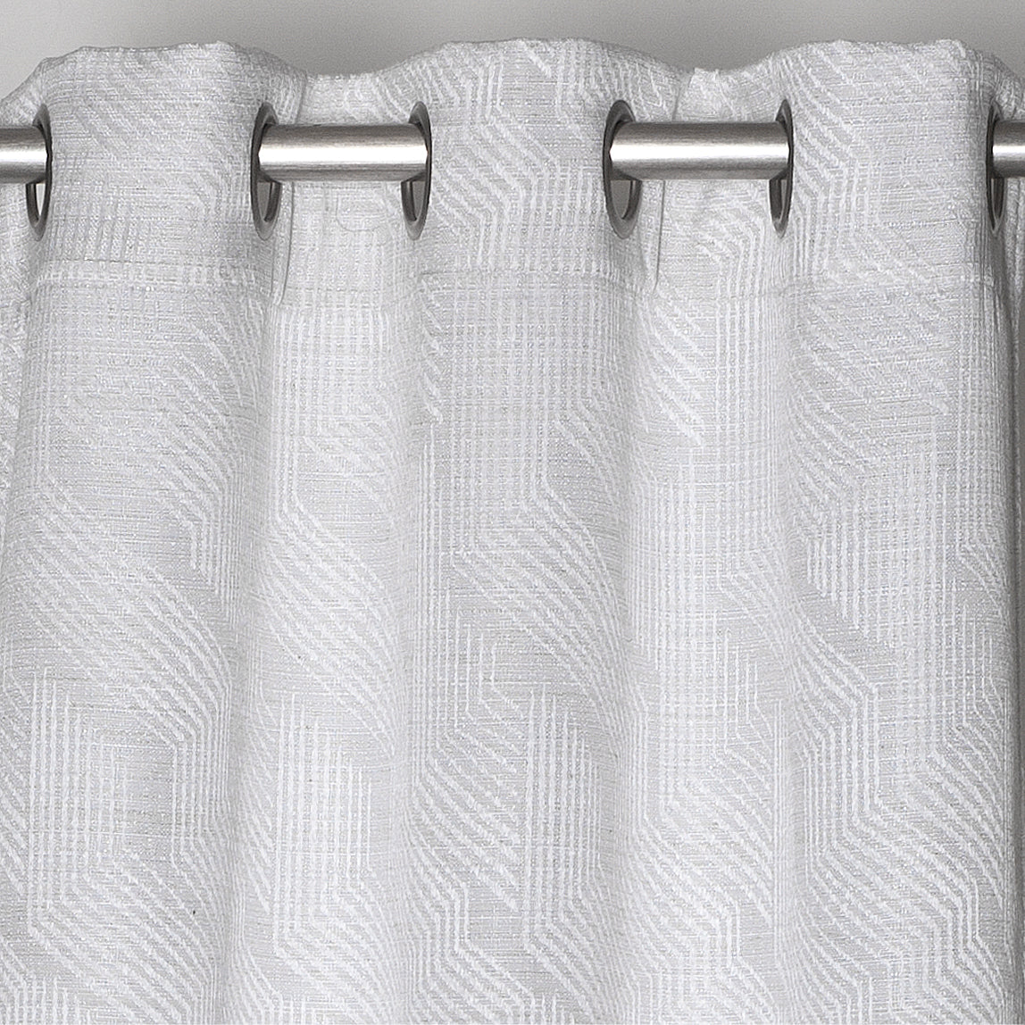 Dainty Home Lexington 3D Threaded Lurex Weaved Jacquard Design Room Darkening Grommet Panel Pair