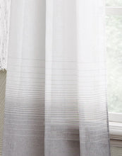 Load image into Gallery viewer, Dainty Home Linea Boho 3D Ombre Striped Linen Look Light Filtering Panel Pair
