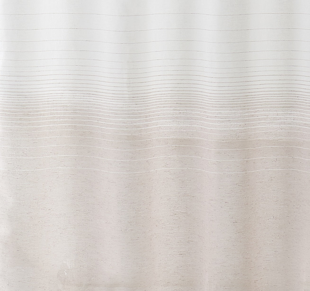 Dainty Home Linea 3D Ombre Textured Weaved Linen Look Striped Designed Fabric Shower Curtain