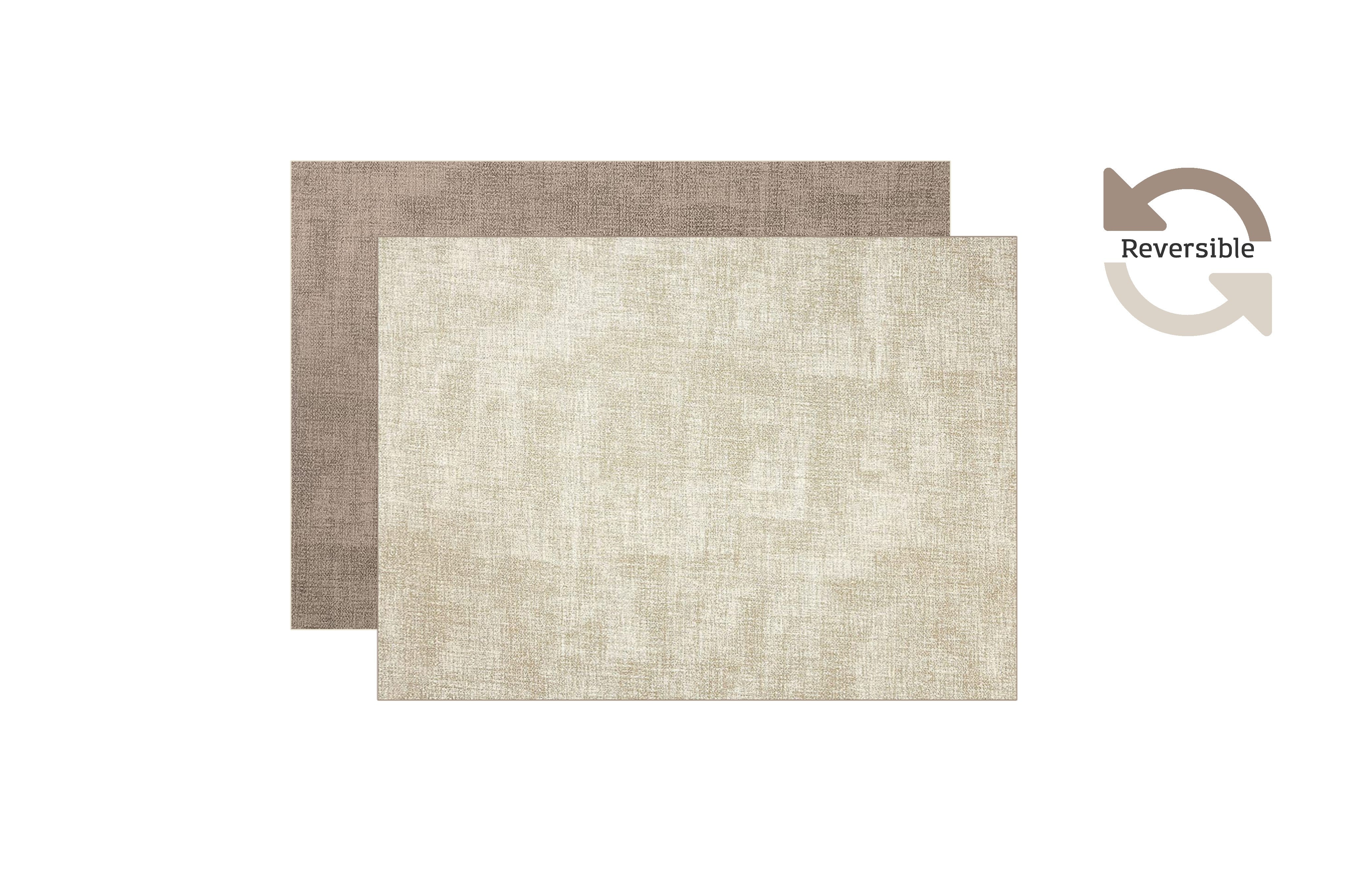 Dainty Home Amalfi Faux Leather Reversible 2 Pattern 12" x 18" Rectangular Placemat Set