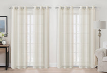 Load image into Gallery viewer, Dainty Home Au Natural Airy &amp; Breathable Light Filtering Grommet Window Curtains Set Of 4
