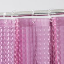 Load image into Gallery viewer, Dainty Home Mist 3D Eco-Friendly Embossed Textured Striped Ombre Checkers Designed Shower Curtain Liner
