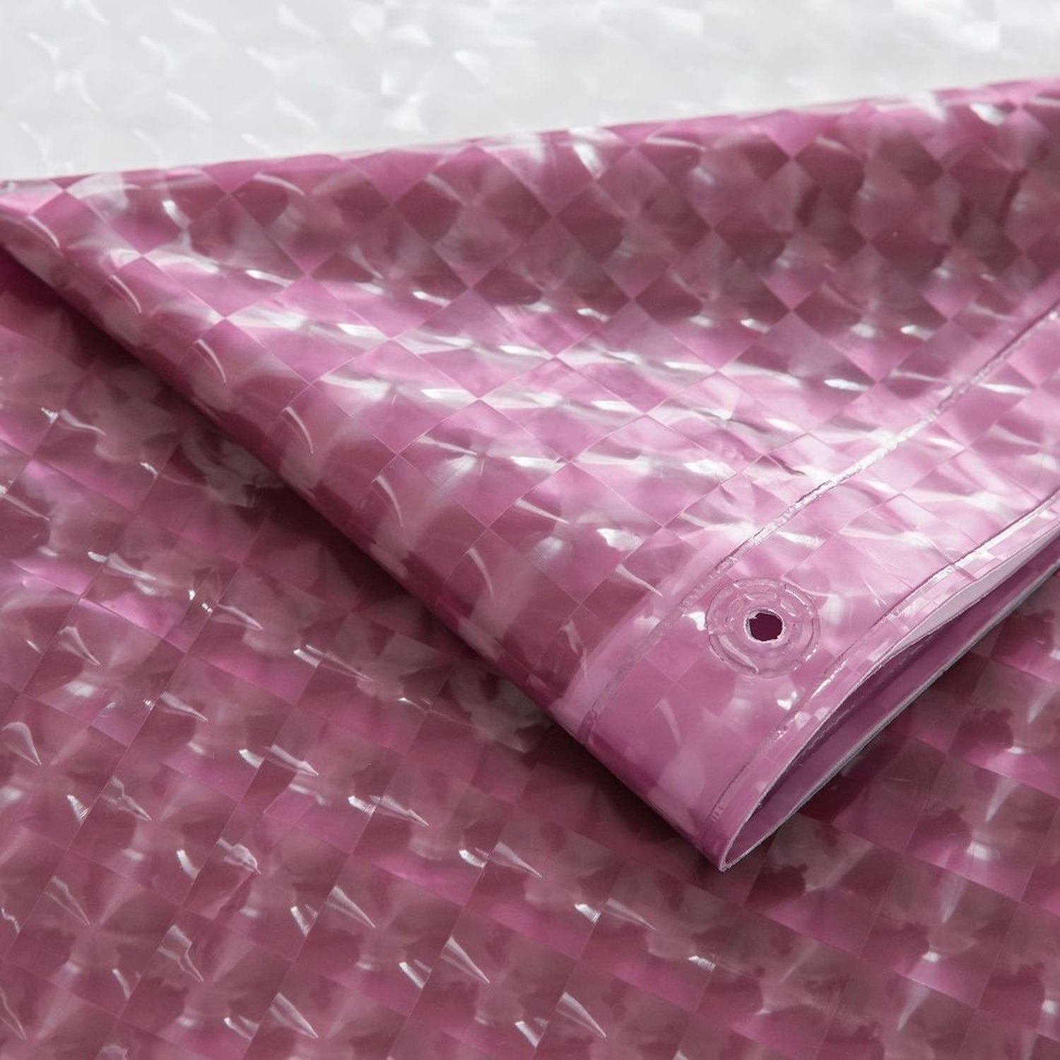 Dainty Home Mist 3D Eco-Friendly Embossed Textured Striped Ombre Checkers Designed Shower Curtain Liner