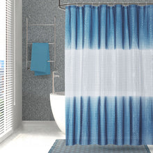 Load image into Gallery viewer, Dainty Home Mist 3D Eco-Friendly Embossed Textured Striped Ombre Checkers Designed Shower Curtain Liner
