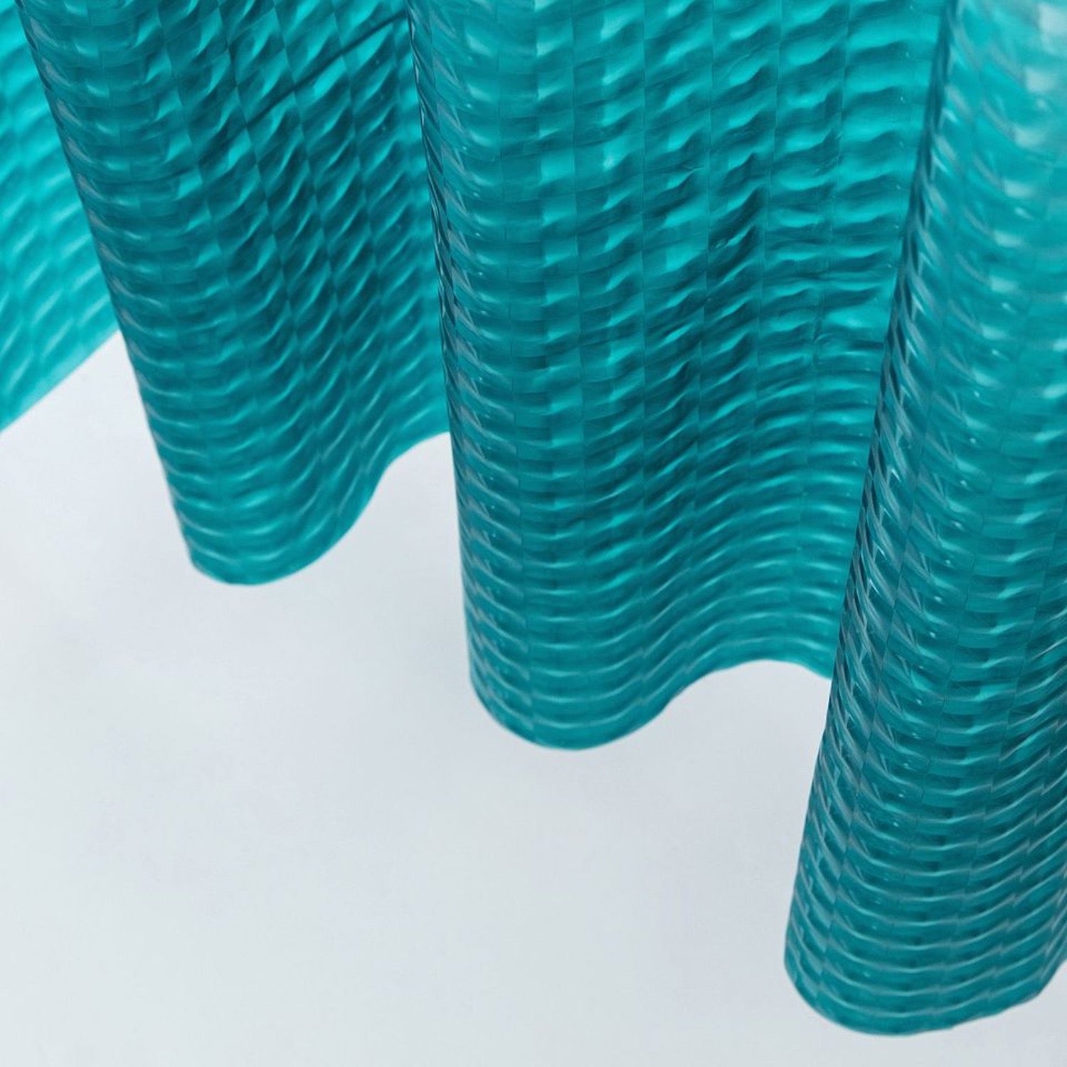 Dainty Home Mist 3D Eco-Friendly Embossed Textured Striped Ombre Checkers Designed Shower Curtain Liner