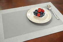 Load image into Gallery viewer, Dainty Home Napa Woven Textilene Crossweave With Solid Geometric Pattern Reversible 15&quot; x 15&quot; Square Placemats
