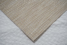 Load image into Gallery viewer, Dainty Home Natural Shimmer Woven Lurex Textilene Crossweave With Embedded Lurex Reversible 15&quot; x 15&quot; Square Placemats
